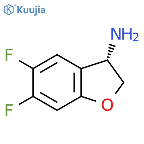 3-Benzofuranamine, 5,6-difluoro-2,3-dihydro-, (3S)- structure