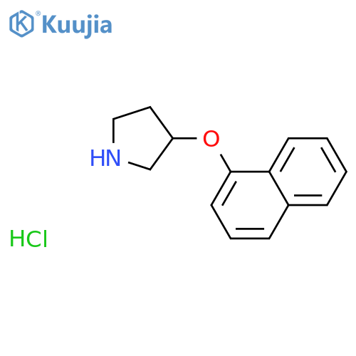 1-Naphthyl 3-pyrrolidinyl ether hydrochloride structure