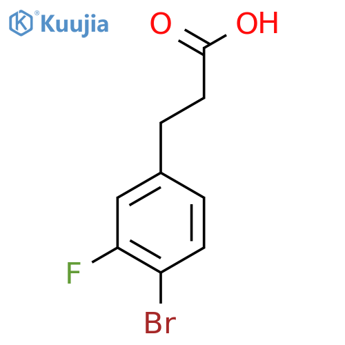3-(4-Bromo-3-fluorophenyl)propanoic acid structure