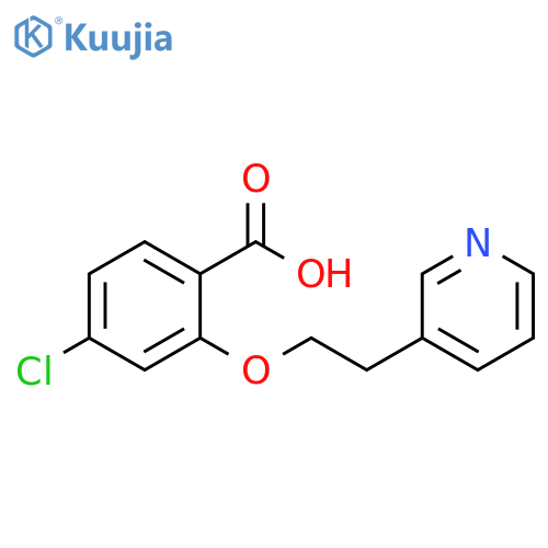 4-chloro-2-2-(pyridin-3-yl)ethoxybenzoic acid structure