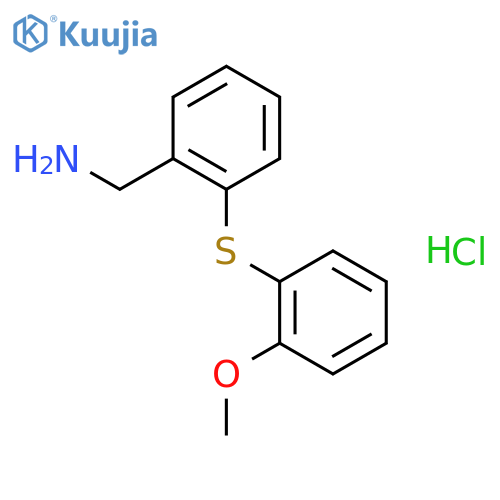 1-{2-[(2-methoxyphenyl)sulfanyl]phenyl}methanamine hydrochloride structure