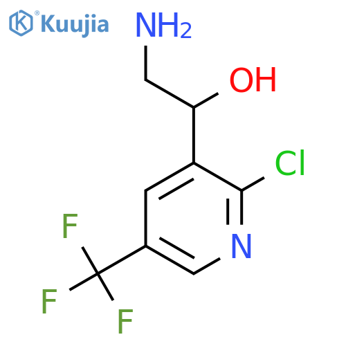 2-amino-1-2-chloro-5-(trifluoromethyl)pyridin-3-ylethan-1-ol structure