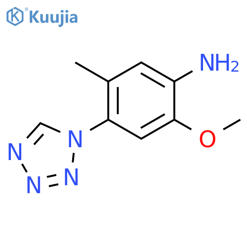 2-Methoxy-5-methyl-4-tetrazol-1-yl-phenylamine structure