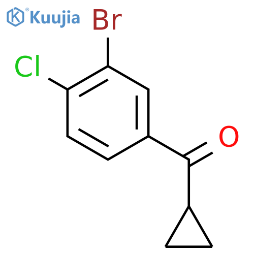 2-Bromo-1-chloro-4-(cyclopropylcarbonyl)benzene structure