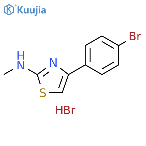 4-(4-bromophenyl)-N-methyl-1,3-thiazol-2-amine hydrobromide structure