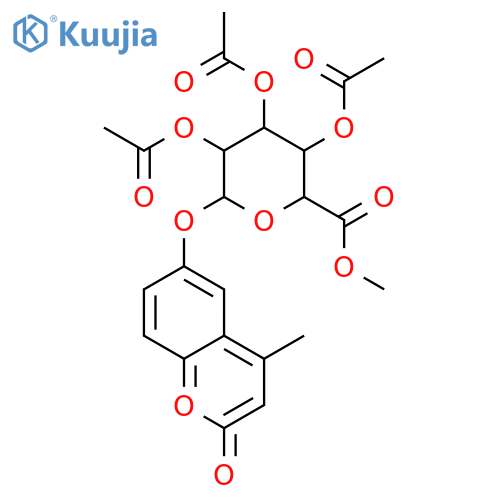 4-Methylumbelliferyl 2,3,4-Tri-O-acetyl-a-L-idopyranosiduronic Acid, Methyl Ester structure