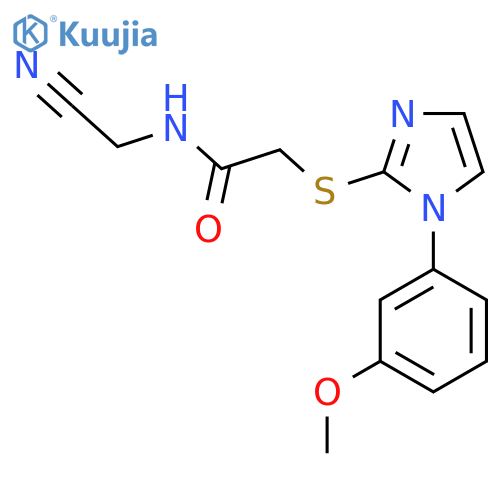 N-(cyanomethyl)-2-{[1-(3-methoxyphenyl)-1H-imidazol-2-yl]sulfanyl}acetamide structure