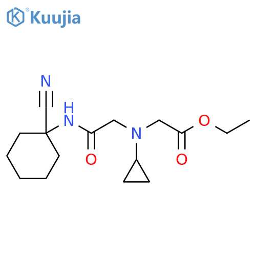 N-[2-[(1-Cyanocyclohexyl)amino]-2-oxoethyl]-N-cyclopropylglycine ethyl ester structure