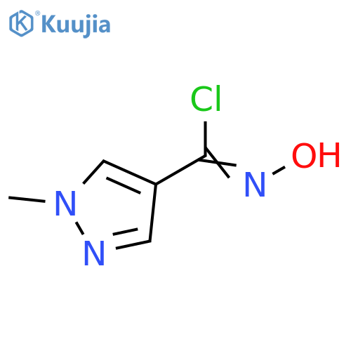 N-hydroxy-1-methyl-1H-pyrazole-4-carbonimidoyl chloride structure