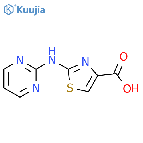 2-[(pyrimidin-2-yl)amino]-1,3-thiazole-4-carboxylic acid structure