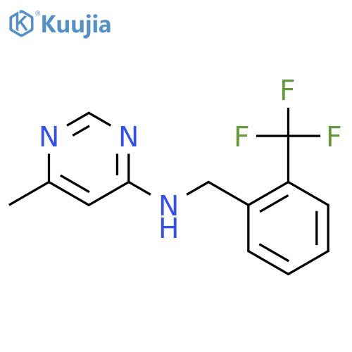 6-methyl-N-{[2-(trifluoromethyl)phenyl]methyl}pyrimidin-4-amine structure