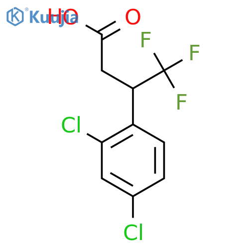 3-(2,4-Dichlorophenyl)-4,4,4-trifluorobutanoic acid structure