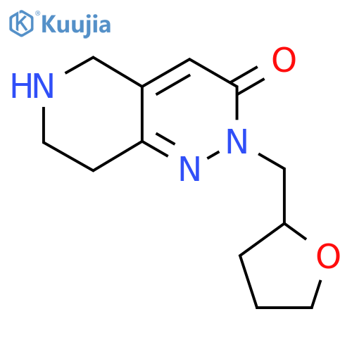 2-[(oxolan-2-yl)methyl]-2H,3H,5H,6H,7H,8H-pyrido[4,3-c]pyridazin-3-one structure