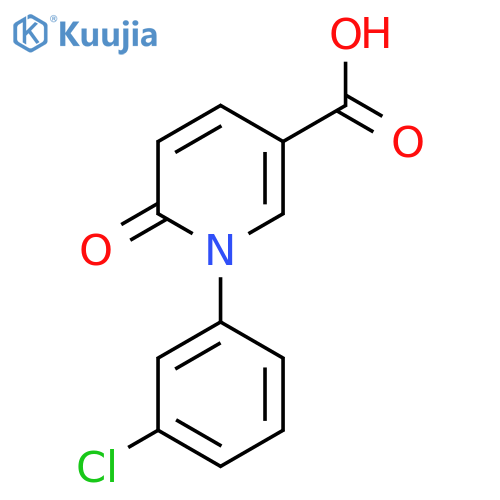 1-(3-Chlorophenyl)-6-oxo-1,6-dihydropyridine-3-carboxylic acid structure