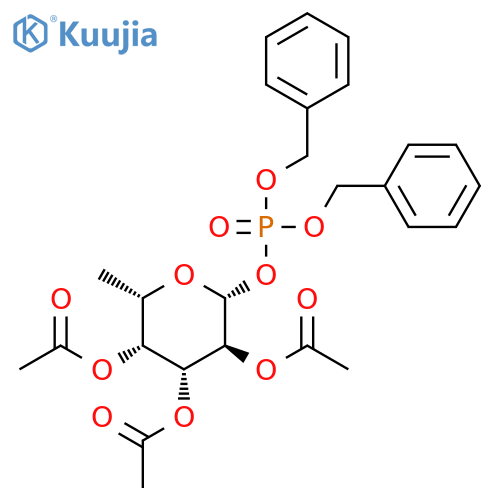 2,3,4-Tri-O-acetyl-b-L-fucopyranosyl dibenzyl phosphate structure