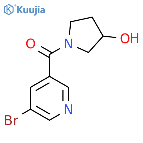 (5-Bromo-pyridin-3-yl)-(3-hydroxy-pyrrolidin-1-yl)-methanone structure