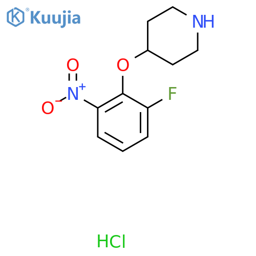 4-(2-Fluoro-6-nitrophenoxy)piperidine hydrochloride structure