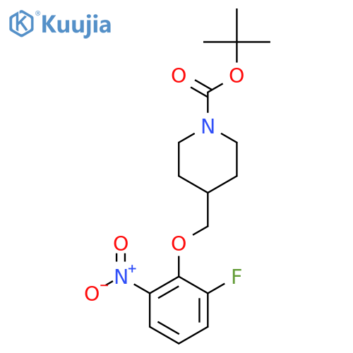 Tert-Butyl 4-[(2-fluoro-6-nitrophenoxy)methyl]piperidine-1-carboxylate structure