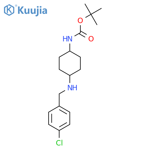 tert-Butyl (4-((4-chlorobenzyl)amino)cyclohexyl)carbamate structure