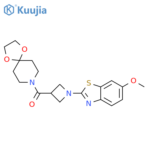 8-1-(6-methoxy-1,3-benzothiazol-2-yl)azetidine-3-carbonyl-1,4-dioxa-8-azaspiro4.5decane structure