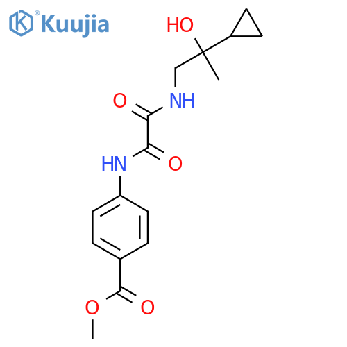 methyl 4-{(2-cyclopropyl-2-hydroxypropyl)carbamoylformamido}benzoate structure