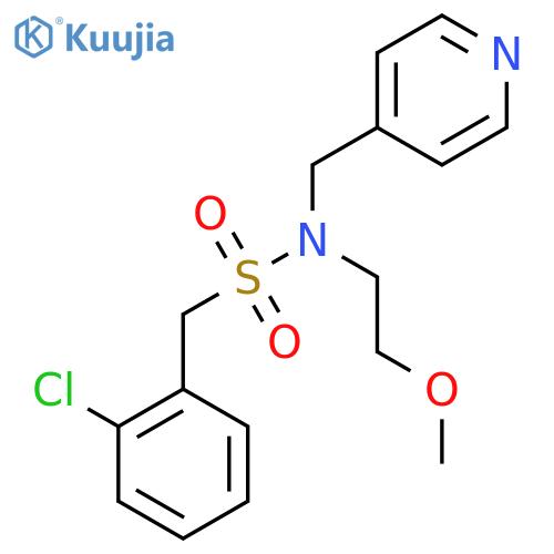 1-(2-chlorophenyl)-N-(2-methoxyethyl)-N-(pyridin-4-yl)methylmethanesulfonamide structure