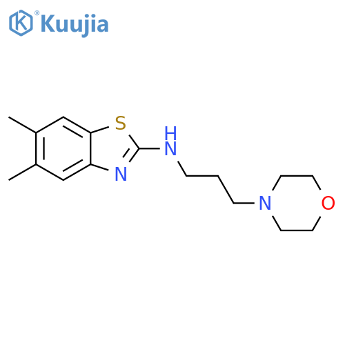 5,6-dimethyl-N-[3-(morpholin-4-yl)propyl]-1,3-benzothiazol-2-amine structure
