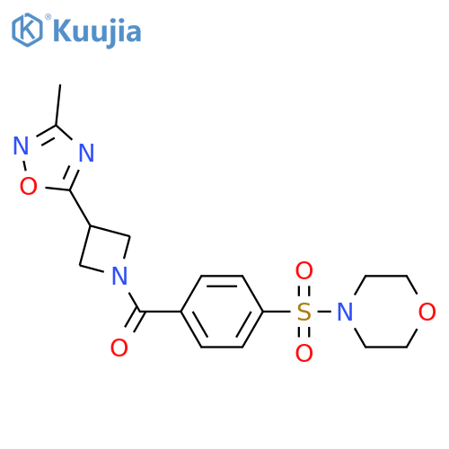 4-{4-3-(3-methyl-1,2,4-oxadiazol-5-yl)azetidine-1-carbonylbenzenesulfonyl}morpholine structure