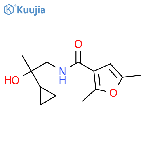 N-(2-cyclopropyl-2-hydroxypropyl)-2,5-dimethylfuran-3-carboxamide structure