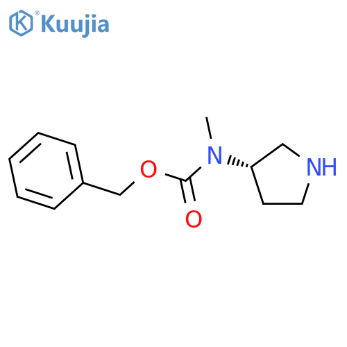 Methyl-(s)-pyrrolidin-3-yl-carbamic acid benzyl ester structure