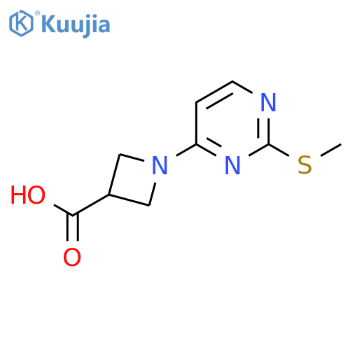 1-(2-(Methylthio)pyrimidin-4-yl)azetidine-3-carboxylic acid structure