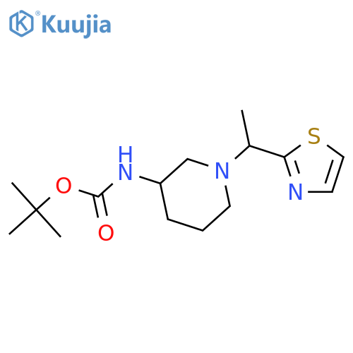 tert-Butyl (1-(1-(thiazol-2-yl)ethyl)piperidin-3-yl)carbamate structure
