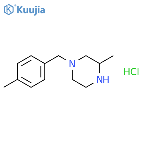 3-methyl-1-[(4-methylphenyl)methyl]piperazine;hydrochloride structure