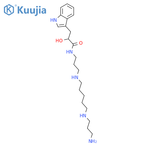 1H-Indole-3-propanamide,N-[3-[[5-[(3-aminopropyl)amino]pentyl]amino]propyl]-a-hydroxy- structure