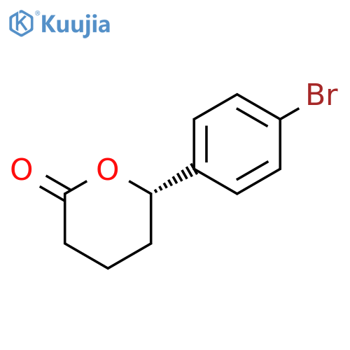 2H-Pyran-2-one, 6-(4-bromophenyl)tetrahydro-, (S)- structure