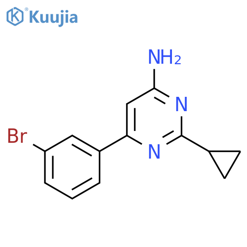 6-(3-Bromophenyl)-2-cyclopropylpyrimidin-4-amine structure