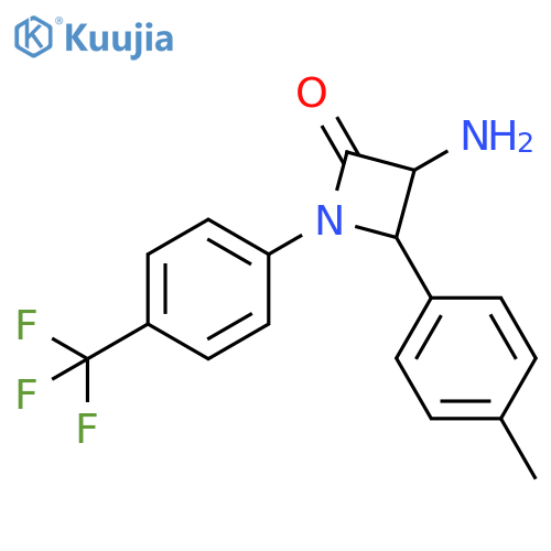3-Amino-4-p-tolyl-1-(4-trifluoromethyl-phenyl)-azetidin-2-one structure