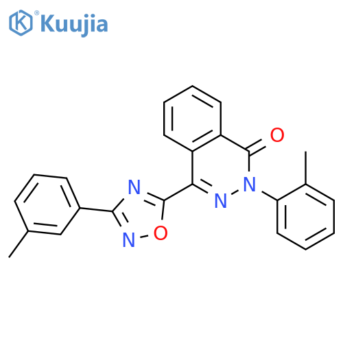 2-(2-methylphenyl)-4-[3-(3-methylphenyl)-1,2,4-oxadiazol-5-yl]-1,2-dihydrophthalazin-1-one structure