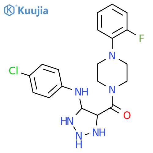 N-(4-chlorophenyl)-4-[4-(2-fluorophenyl)piperazine-1-carbonyl]-1H-1,2,3-triazol-5-amine structure