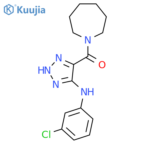 4-(azepane-1-carbonyl)-N-(3-chlorophenyl)-1H-1,2,3-triazol-5-amine structure