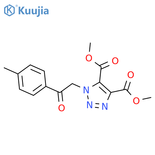 dimethyl 1-[2-(4-methylphenyl)-2-oxoethyl]-1H-1,2,3-triazole-4,5-dicarboxylate structure