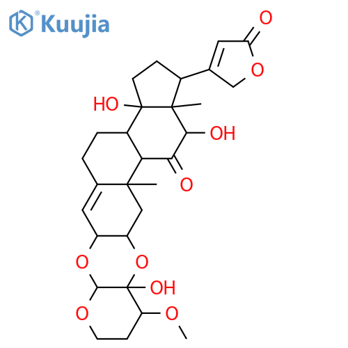 Carda-4,20(22)-dienolide,12,14-dihydroxy-11-oxo-2,3-[[(2S,3S,4R)-tetrahydro-3-hydroxy-4-methoxy-2H-pyran-3,2-diyl]bis(oxy)]-,(2a,3b,12a)- (9CI) structure
