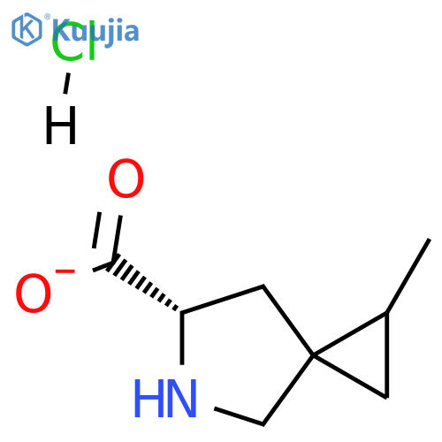 methyl (6S)-5-azaspiro[2.4]heptane-6-carboxylate;hydrochloride structure