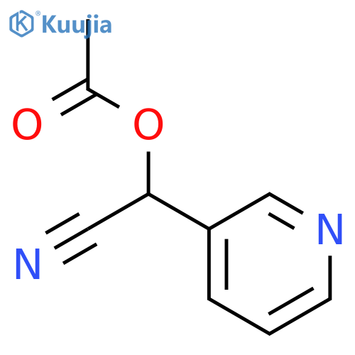 Cyano(pyridin-3-yl)methyl acetate structure