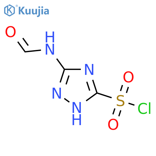 5-formamido-1H-1,2,4-triazole-3-sulfonyl chloride structure