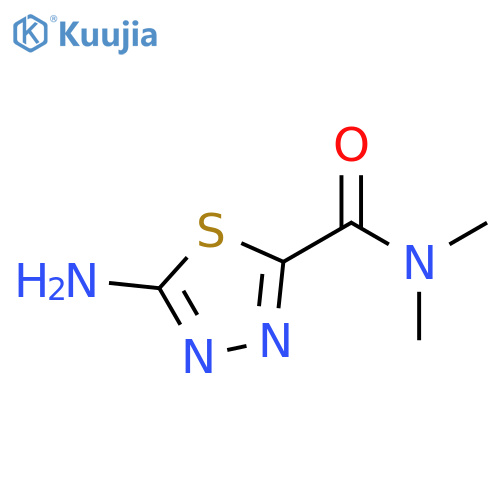 5-amino-N,N-dimethyl-1,3,4-thiadiazole-2-carboxamide structure