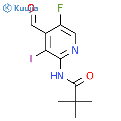 N-(5-Fluoro-4-formyl-3-iodopyridin-2-yl)pivalamide structure