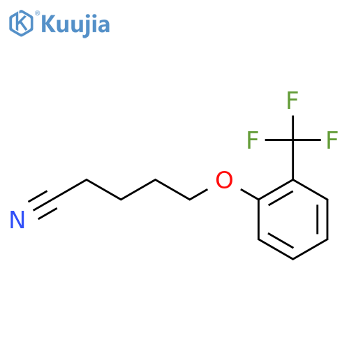 5-[2-(trifluoromethyl)phenoxy]pentanenitrile structure