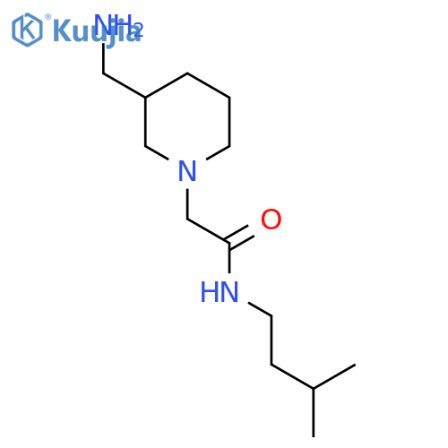 2-[3-(aminomethyl)piperidin-1-yl]-N-(3-methylbutyl)acetamide structure