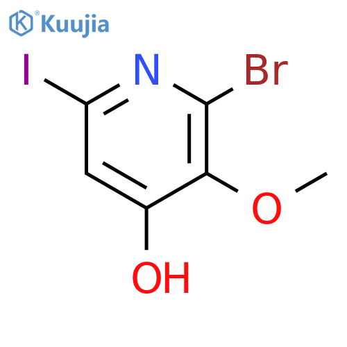 2-Bromo-6-iodo-3-methoxypyridin-4-ol structure